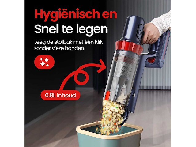 Draadloze steelstofzuiger – 2-in-1 – 120w - afbeelding 4 van  7