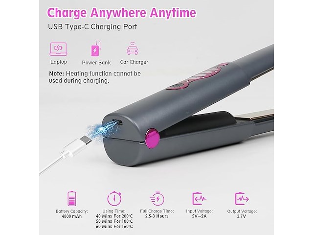 Draadloze stijltang - afbeelding 2 van  6