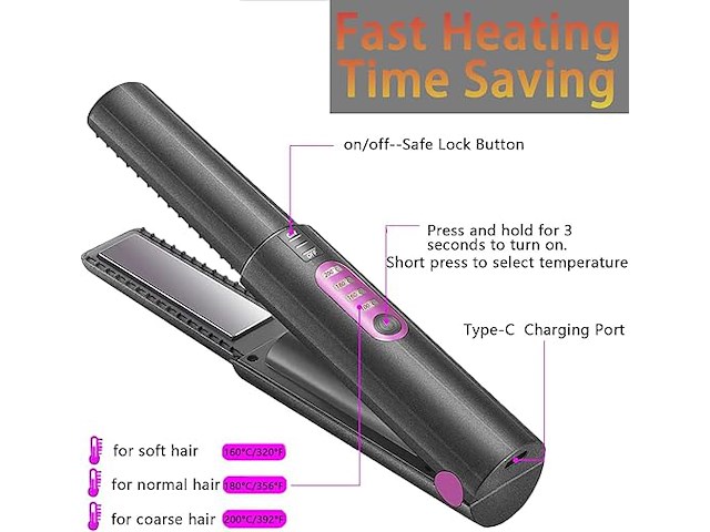 Draadloze stijltang - afbeelding 3 van  4