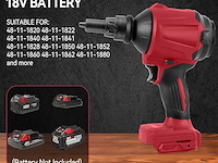 Draadloze stofblazer voor milwaukee, 18v accu - afbeelding 6 van  6