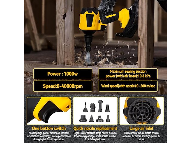 Draadloze stofblazer - afbeelding 5 van  5