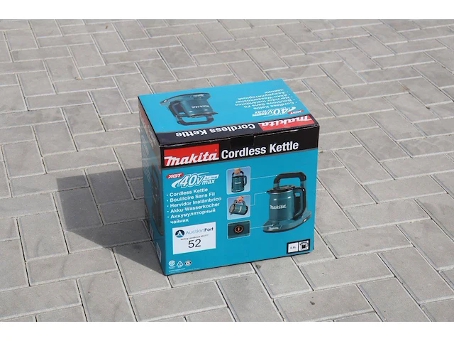 Draadloze waterkoker makita kt001gz xgt 40v 0.8l in doos nieuw - afbeelding 1 van  1