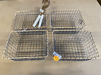 Draadmanden 30x23cm (4st) + marmer houten set - afbeelding 1 van  4