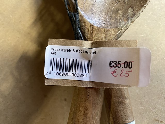 Draadmanden 30x23cm (4st) + marmer houten set - afbeelding 4 van  4