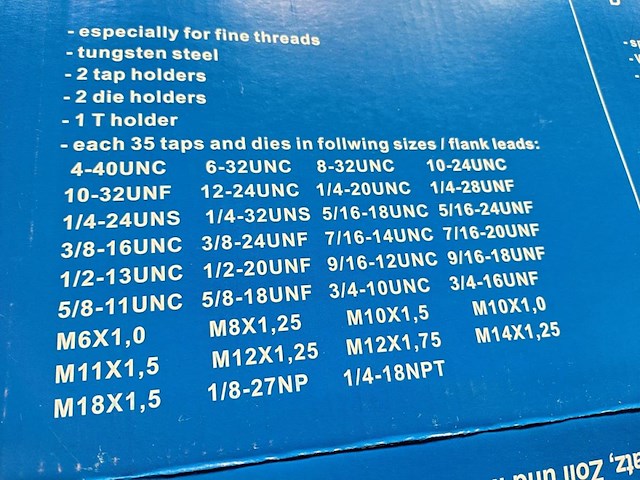 Draadtapset 110 delig metrisch - afbeelding 4 van  5