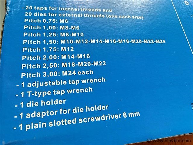 Draadtapset 45 delig metrisch - afbeelding 4 van  5