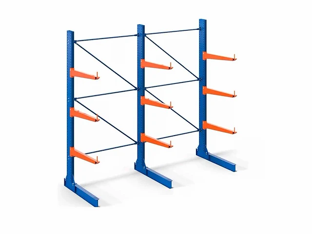 Draagarmstelling 630cm hoog - 3 staanders - afbeelding 1 van  7