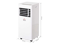 Draagbare airconditioner 7.000 btu/u 780 w - ventilator, luchtontvochtiger - afbeelding 3 van  6