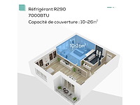 Draagbare airconditioner 7.000 btu/u 780 w - ventilator, luchtontvochtiger - afbeelding 5 van  6