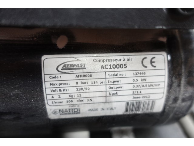 Draagbare compressor aerfast - afbeelding 5 van  7