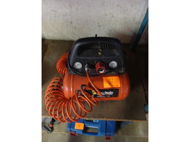 Draagbare compressor paslode + 2x pneumatische nagelschieter - afbeelding 3 van  8