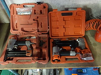 Draagbare compressor paslode + 2x pneumatische nagelschieter - afbeelding 6 van  8