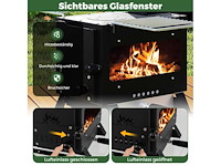 Draagbare houtovenoven met pan en grill voor kamperen - afbeelding 4 van  6