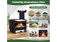 Draagbare houtovenoven met pan en grill voor kamperen - afbeelding 6 van  6