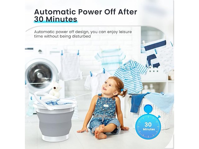 Draagbare mini-wasmachine - afbeelding 2 van  5