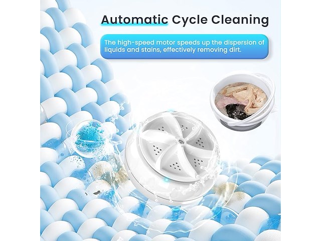 Draagbare mini-wasmachine - afbeelding 3 van  5