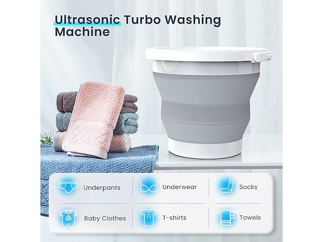 Draagbare mini-wasmachine - afbeelding 4 van  5