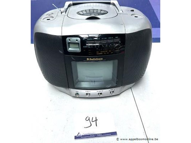Draagbare radio/cd-speler audiosonic, zonder kabels, werking niet gekend - afbeelding 1 van  2