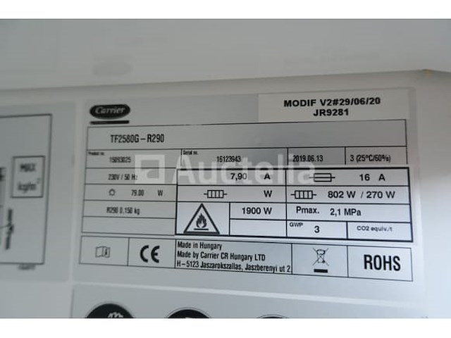 Draagzak verhoogde vrieskast tf2580g-r290 - afbeelding 13 van  13