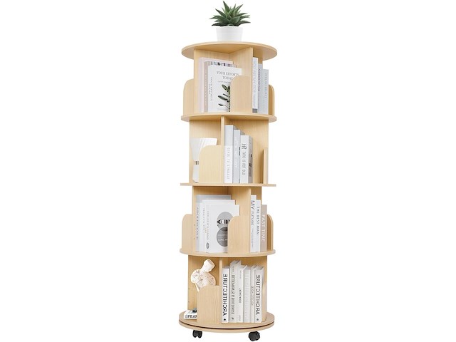 Draaibaar boekenrek 4 etages - afbeelding 1 van  4