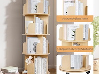 Draaibaar boekenrek 4 etages - afbeelding 4 van  4