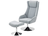 Draaibare gestoffeerde fauteuil met voetsteun - afbeelding 3 van  8