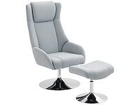 Draaibare gestoffeerde fauteuil met voetsteun - afbeelding 7 van  8