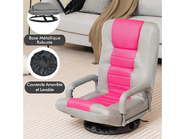 Draaistoel - grijstinten - afbeelding 6 van  8