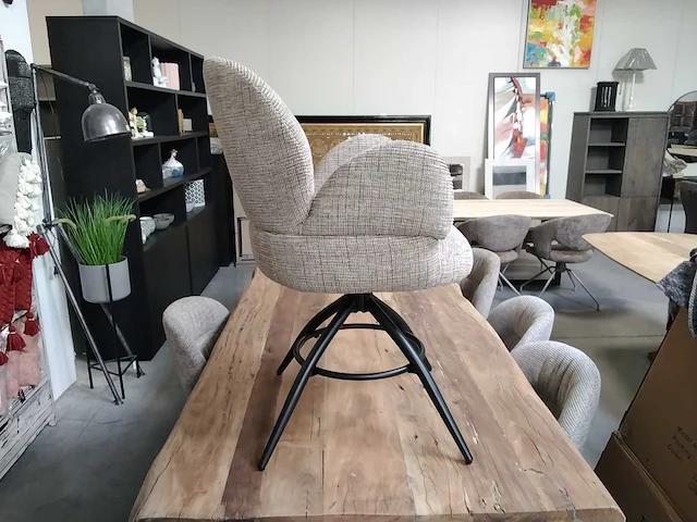 Draaistoel beige (4x) - afbeelding 2 van  3