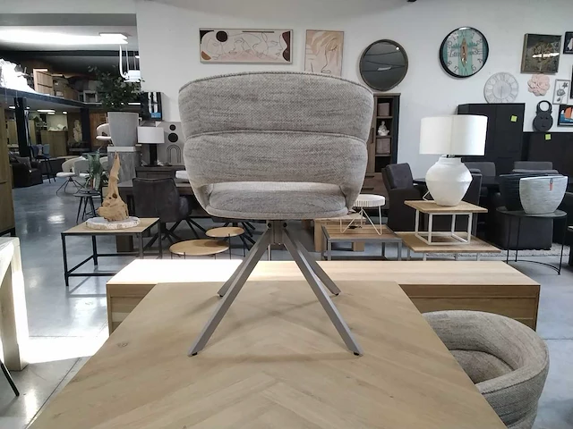 Draaistoel beige (4x) - afbeelding 3 van  3