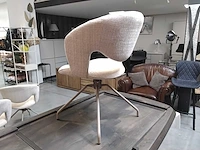 Draaistoel beige (4x) - afbeelding 3 van  4