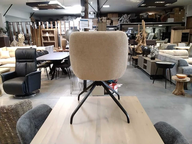 Draaistoel beige (4x) - afbeelding 3 van  3