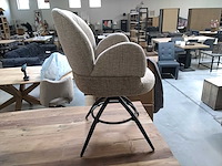 Draaistoel beige/bruin (4x) - afbeelding 2 van  3