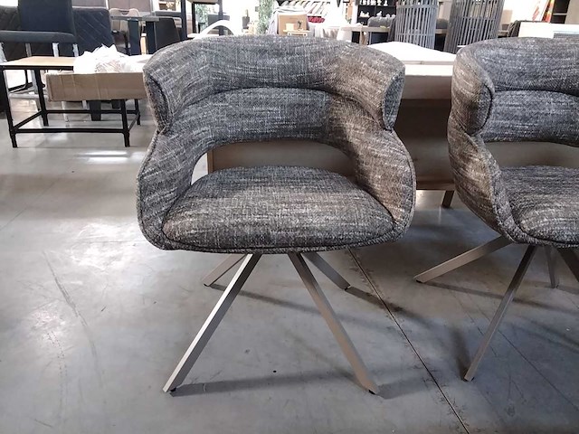 Draaistoel bruin (4x) - afbeelding 1 van  3