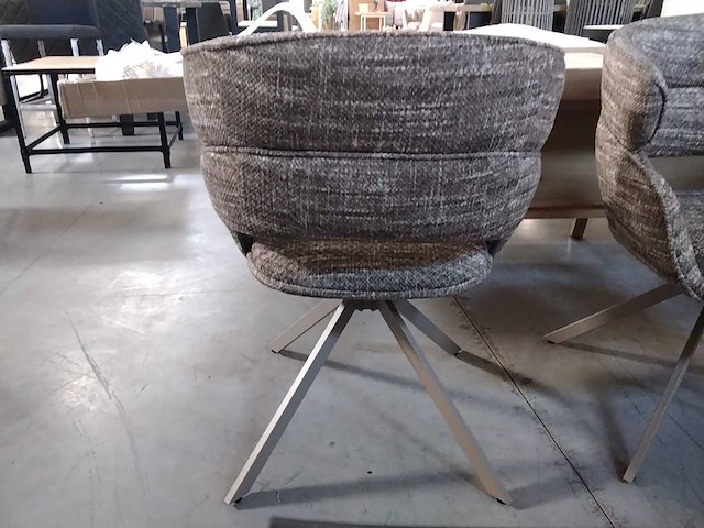 Draaistoel bruin (4x) - afbeelding 3 van  3