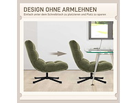 Draaistoel met brede zit, waterafswerende chenille-look - afbeelding 7 van  8