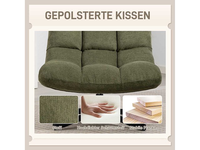 Draaistoel met brede zit, waterafswerende chenille-look - afbeelding 6 van  8