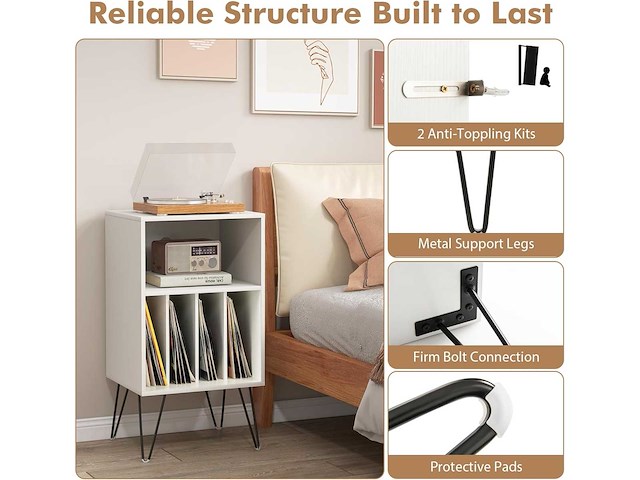 Draaitafelstandaard met 2 europese standaardaansluitingen, 1 usb - afbeelding 2 van  3