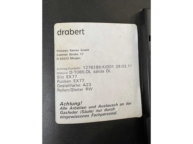 Drabert - salida - bureaustoel (2x) - afbeelding 5 van  5