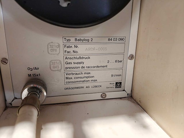 Dräger - babylog 2 / babymix 2 - ventilator and life support system - afbeelding 6 van  7