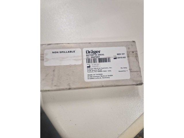 Dräger batterie - inventaire hospitalier divers - afbeelding 1 van  2