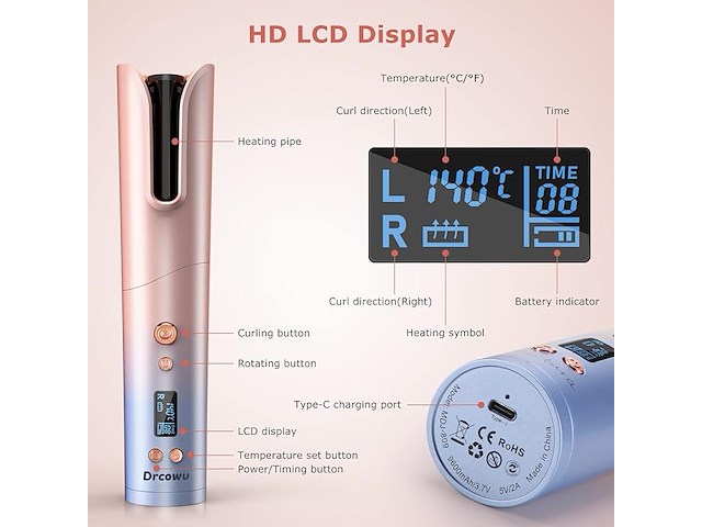Drcowu automatische krultang - afbeelding 4 van  5