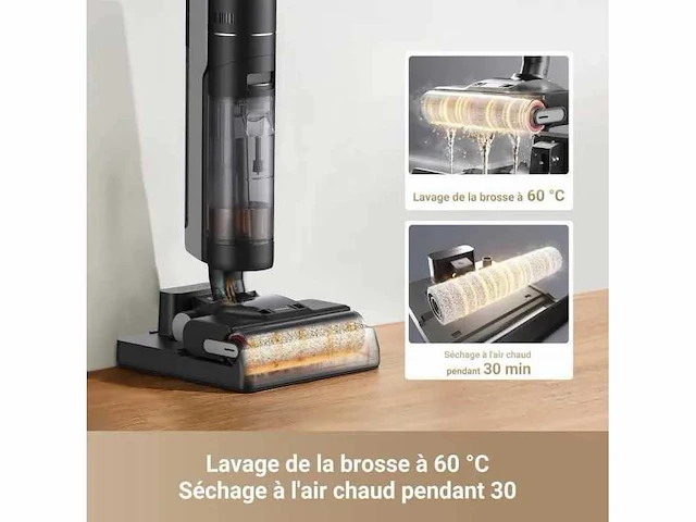 Dreame h12 pro ultra - natte & droge stofzuiger - automatische dubbelrotatie reinigen - 16 kpa zuiging - 2-rand borstel - afbeelding 4 van  5