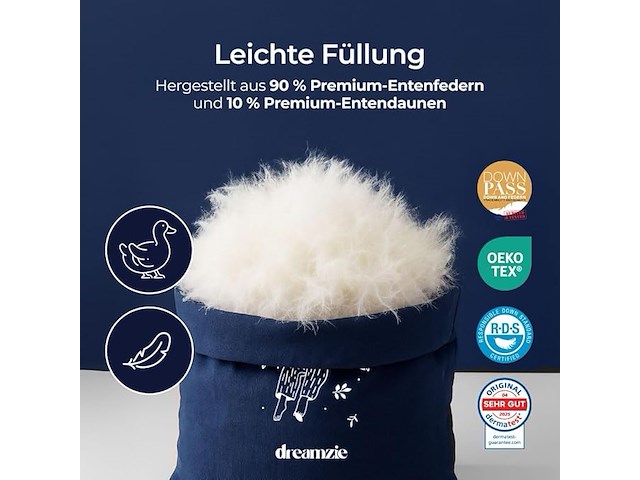 Dreamzie donzen dekbed (200 x 220 cm) - afbeelding 2 van  3