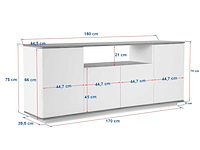 Dressoir - 4 deuren, 2 planken - afbeelding 4 van  10