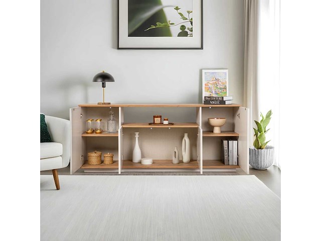 Dressoir - 4 deuren, 2 planken - afbeelding 9 van  10