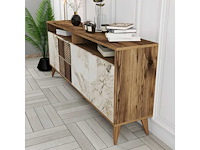 Dressoir - walnoot en wit marmer - afbeelding 6 van  10