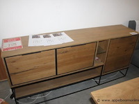 Dressoir 3d+3n+led 190cm city 40937rwb railway brown - afbeelding 1 van  2