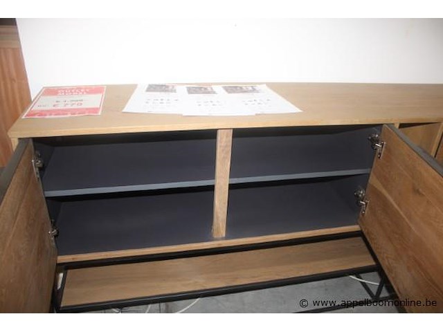 Dressoir 3d+3n+led 190cm city 40937rwb railway brown - afbeelding 2 van  2