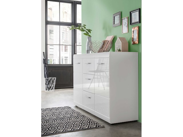 Dressoir allan 144cm met 2 deuren & 3 lades - wit - afbeelding 5 van  7